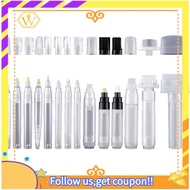 【W】Set of 14 Fillable Blank Paint Touch Up Pen Markers Refillable Paint Pen Clear Empty Markers Empty Paint Tube