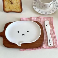 [siggi] MIFFY Aesthetic Korean Plate Spoon Bowl Aesthetic Ceramic Cafe Plate Spoon Plate/ Kitchenwar
