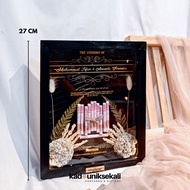 (1 HARI JADI) Mahar Pernikahan Rustic Bingkai 10R Antipecah Kado Wedding Giftbox Tunangan