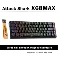 ATTACK SHARK X68MAX HE Magnetic Keyboard CNC Aluminum 8K Rapid Trigger Hall Effect RGB