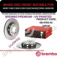 BREMBO GENUINE DISC BRAKE ROTOR (FRONT) FOR MERC C180 C200 C220 C250 [W202] (1993-2000YR) (284MM)