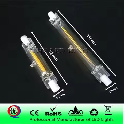 R7S LED 118mm 78mm Dimmable COB Lamp Bulb Glass Tube 50W 150W Replace Halogen Lamp Light AC 220V 230