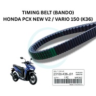 TIMING BELT ORIGINAL BANDO ORI MOTOR BELTING DRIVE BELT DRIVE BELTING HONDA PCX 150 V2 VARIO 150 K36