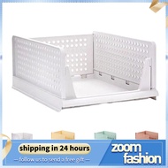 Zoomfashion Stackable Storage  Plastic Large Open Drawer Wardrobe Cloth Container for Bedroom Living Room