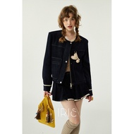 「สินค้าลิขสิทธิ์แท้」IRIS BOUTIQUE 25AW IT73546 Forera set เสื้อผ้าผู้หญิง ชุดเซ็ท เสื้อคลุม กระโปรง 