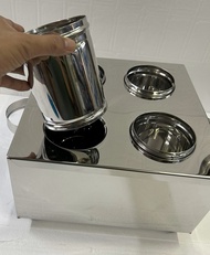 4-hole Spoon and Fork Utensil Heater Sterilizer caddy