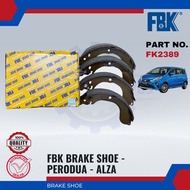 Perodua Alza Rear Brake Shoe - FBK - FK2389