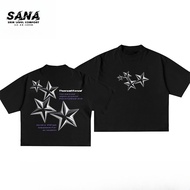 CODMen's Oversized Tee Heavyweight Cotton T-Shirt Streetwear [Hitam Putih] Unisex CasualKorea O70C