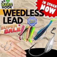Lead Weedless Hook for Soft Plastic Lures Mata kail Haruan Toman Siakap Casting