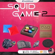 ●▲■ Gong-gi Squid Game2 Korean Jack Stone Gonggi Game Set (ddakji, Biseokchigi, Gong-gi, Jegi, Spinn
