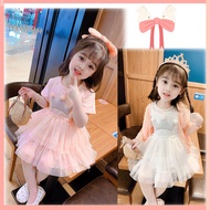 Dress for Kids Girl 1 Year Old Fashion Crown Short Sleeve Princess Dress for Baby Girl 2-5 Years Old Birthday Cute Dresses Girls Summer Sweet Ootd Dresses