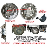 J20S13 STAINLESS STEEL CHROME TYRE RIM WHEEL COVER USE FOR 1 TON LORRY 16 INCH TYRE RIM 6 HOLE