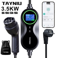 TAYNIU EV Charger With WIFI APP Control Type2 3.5KW 16A Electric Car Charger Adjustable Current & Ch