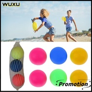 WUXU 3PCS หลากสี ของเล่นตกแต่งสำหรับเด็ก การฝึกออกกำลังกาย เกมกีฬากีฬา การฝึกคริกเก็ต ปิงปองเทเบิ้ลเทนนิส ลูกบอลชายหาดลูกบอล
