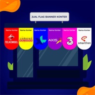 FLAG BANNER WITH LACE MOTIF COUNTER DECORATIONS FLAG BANNER