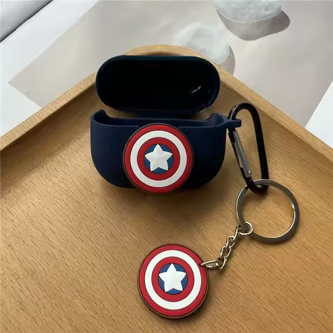 Silicone Cartoon Soft Case for Technics EAH-AZ100 Wireless Bluetooth Earphone Protective Case with K