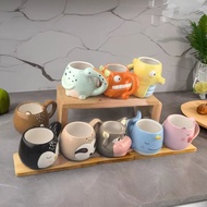 Ceramic Animal Mug Ceramic Whale Lantern Fish Mug Three-Dimensional Animal Mug Hand-Painted Ceramic 