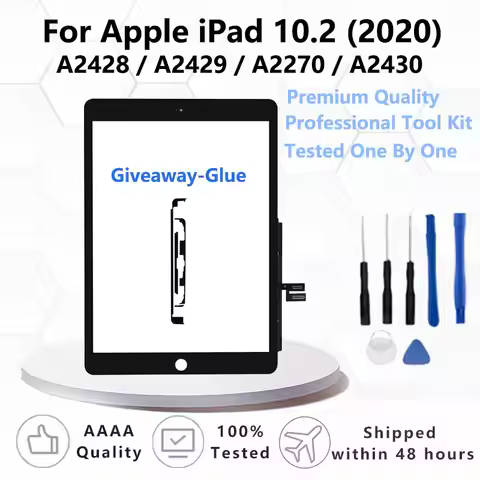 New Touch Screen For Apple iPad 10.2 (2020) A2428 / A2429 / A2270 / A2430 LCD Outer Digitizer Sensor