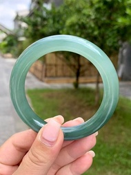 冰種 天然翡翠 緬甸 A玉 玉鐲 • 冰種油青翡翠圓鐲