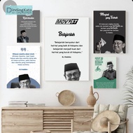 Motivational Quotes Wall Decoration Wall Decor Wooden Poster BJ Habibie Decoration
