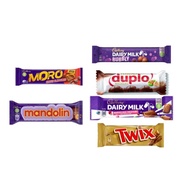 Twix bar Contents 2, Cadbury Marvellous, Duplo Fererro, Cadbury Bubbly, Cadbury mandolin, Cadbury moro