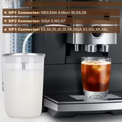 Glass Milk Cup Pot For Yurui Jura Coffee Machine HP3/1/2 Accessories For Yourui For ENA8 Z6 X3 X7 Fo