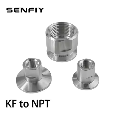 KF16 KF25 KF40 Vacuum Flange to 1/4" 1/2" 1" NPT Female Thread Stainless Steel Flange Pipe Fitting