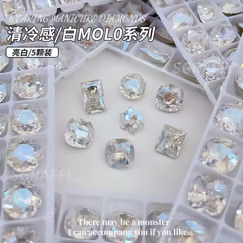 K9 Crystal White With Moon Light Mixed Shaped diamonds Pointed bottomed Gems Used for earrings neckl