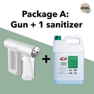 Mini Spray Gun Wireless Sanitizer Disinfectant Gun 消毒枪 + 5L Sanitizer Refill x1 (Package A)