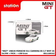MINI GT 801R PORSCHE 911 CARRERA ES 2.7 WHITE 25 - DIECAST