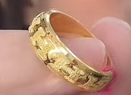 แหวนทองแท้96.5% น้ำหนักครึ่งสลึง ลายH เบอร์50