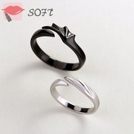 SOFTNESS Angel And Devil Party Hip Hop Fashion Jewelry Rings For Men Lovers Gifts Opening Ring