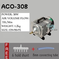 【🥇】HAILEA Aquarium Electromagnetic AC Air Pump Air Compressor High Air Volume Oxygen Pump ACO-208/AC