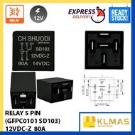 RELAY 5 PIN GFPC0101 SD103 12VDC-Z 80A