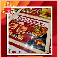☫ ♞AIZ A4 Sintra Board Menu (Layout &print)