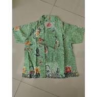 HIJAU GREEN KEBAYA TOP FOR GIRLS GREEN BATIK TOP FOR CHILDREN CHILDREN'S BATIK TOP/