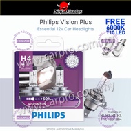 Philips VisionPlus Headlight Bulb UP TO 60% (12v) [2 Bulbs/Box Free X2 T10 Bulb] H1 H3 H4 H7 H11 900