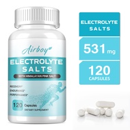 ELECTROLYTE SALTS, Buffered Electrolyte Supplement na Salt Capsules, Muscle Stress Relief, 120 Capsu