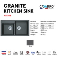 CAVARRO Double Bowl Granite Sink - G8650B
