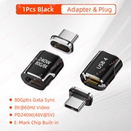 Mini USB4 80Gbps 240W Thunderbolt5/4 Magnetic Adapter USB C To Type C Fast Charge Magnet Converter C