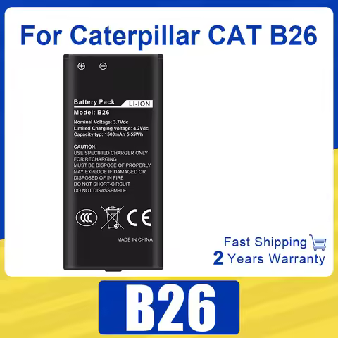 XDOU B26 1500mAh New Replace Battery For Caterpillar CAT B26 Mobile Phone Batteries