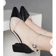 Women's heels with 4cm heels, color combination