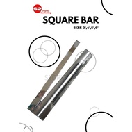 [READY STOCK] SQUARE BAR/RAK BESI/BESI PETAK/BESI SILVER/BESI BAR/RAK BAJU/BATANG BESI/BESI GANTUNG 