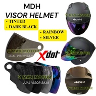 MDH Helmet Visor Motorcycle / Visor MDH Malaysia Helmet / Swan Cermin Topi Dark Black/Tinted/Rainbow