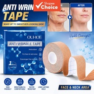 Advanced Anti-Wrinkle Face Tape | Glycerin & Carbomer for Jawline & Neck Contour Pita Anti Kedut Muk