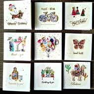 Mini Greeting Card/3D Card/Happy Birthday/ Good Luck/ Believe/ Best Wishes/ Thank You