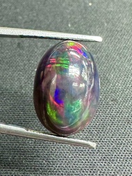 โอปอลดำ 5.75 กะรัต 16.4x11.5x7 มม. ทรงรี อัญมณีธรรมชาติ 100% Black opal 5.75cts 16.4x11.5x7mm oval s