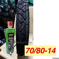 POWER TIRE Size 14"  (Honda Beat Honda Click Mio 125 Skydrive Mio Soul etc.) with Sealant and Pito