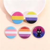 LGBTQ+ Pride Flag Tinplate Pin Identity Mark Button Badge Pride Month Event Trendy Accessories Gift
