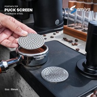Puck screen espresso coffee portafilter stainless 51mm 58mm coffee portafilter mesh filter/
